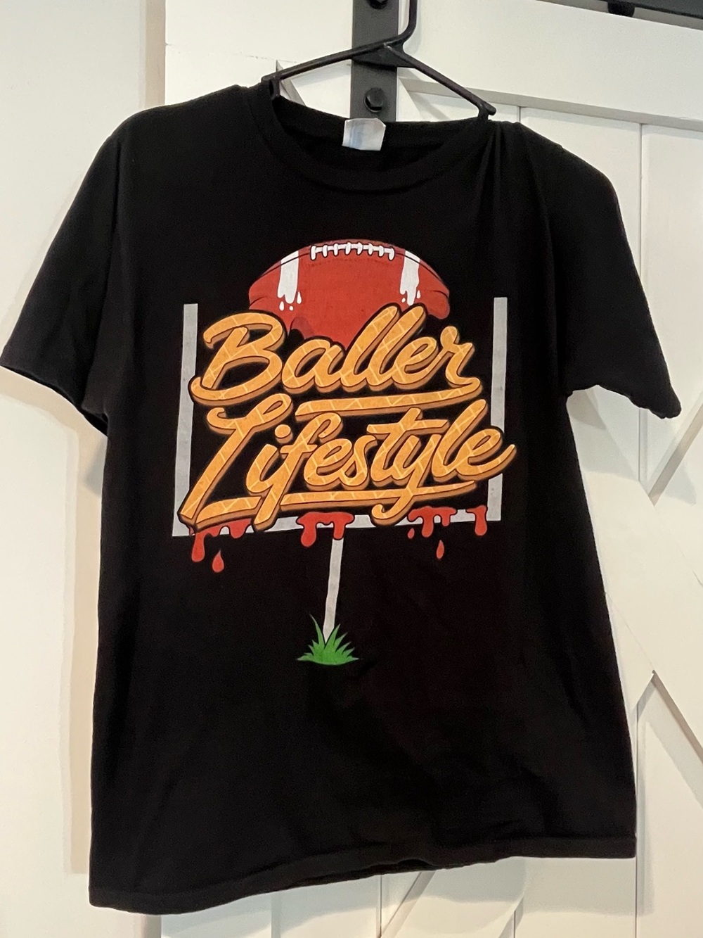 Kids Graphic Tee - Black with Red and Gold Print